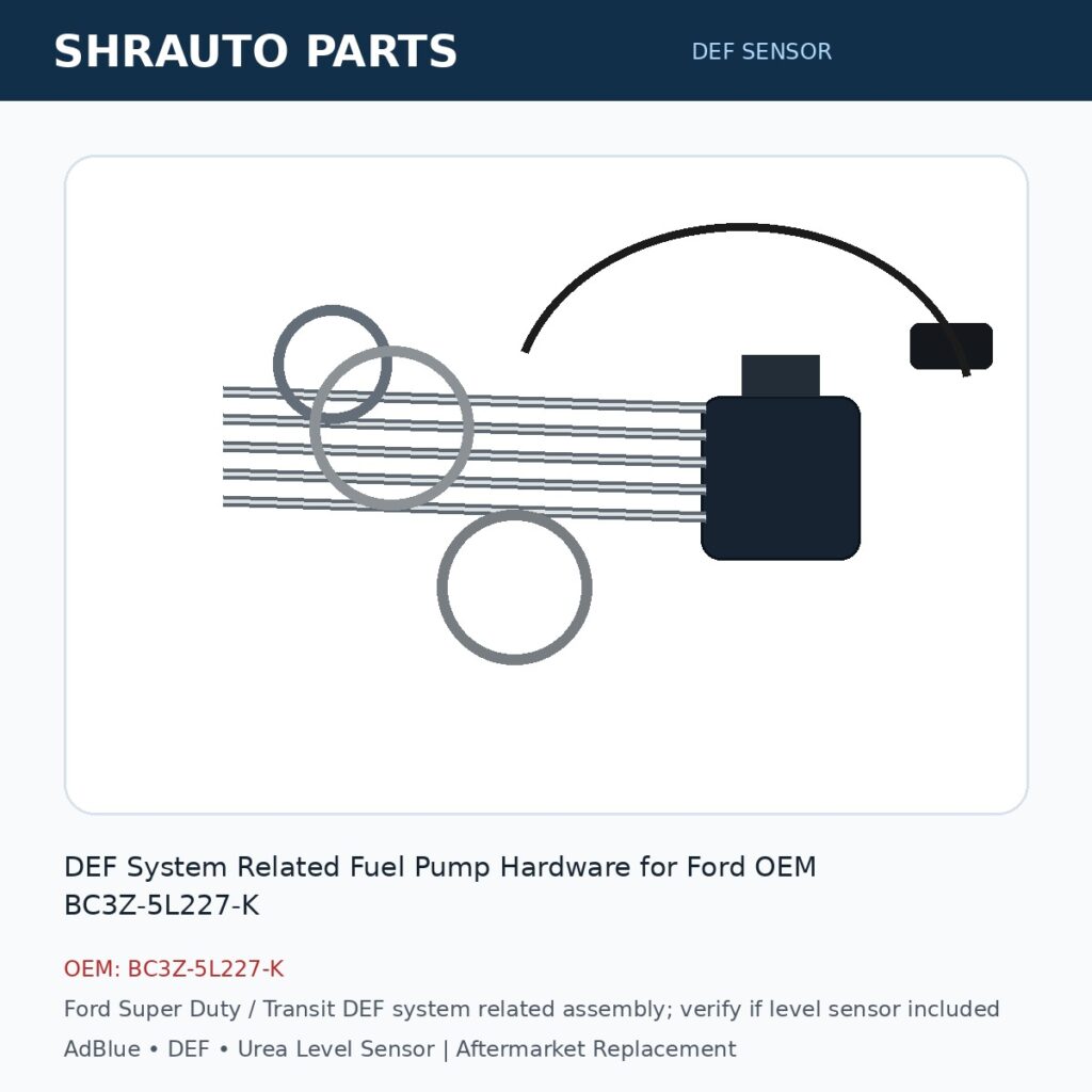 DEF System Related Fuel Pump Hardware for Ford OEM BC3Z-5L227-K