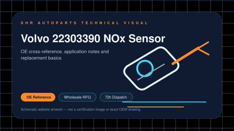 Volvo 22303390 NOx Sensor technical website visual for SHR Autoparts