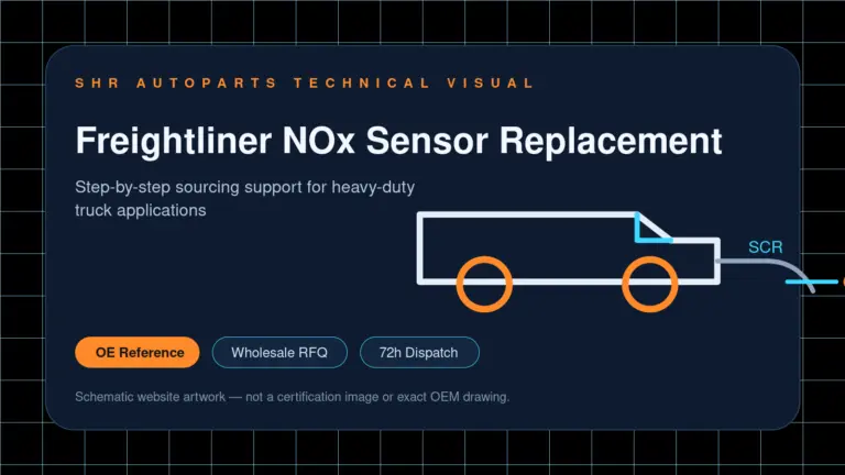 Freightliner NOx Sensor Replacement technical website visual for SHR Autoparts