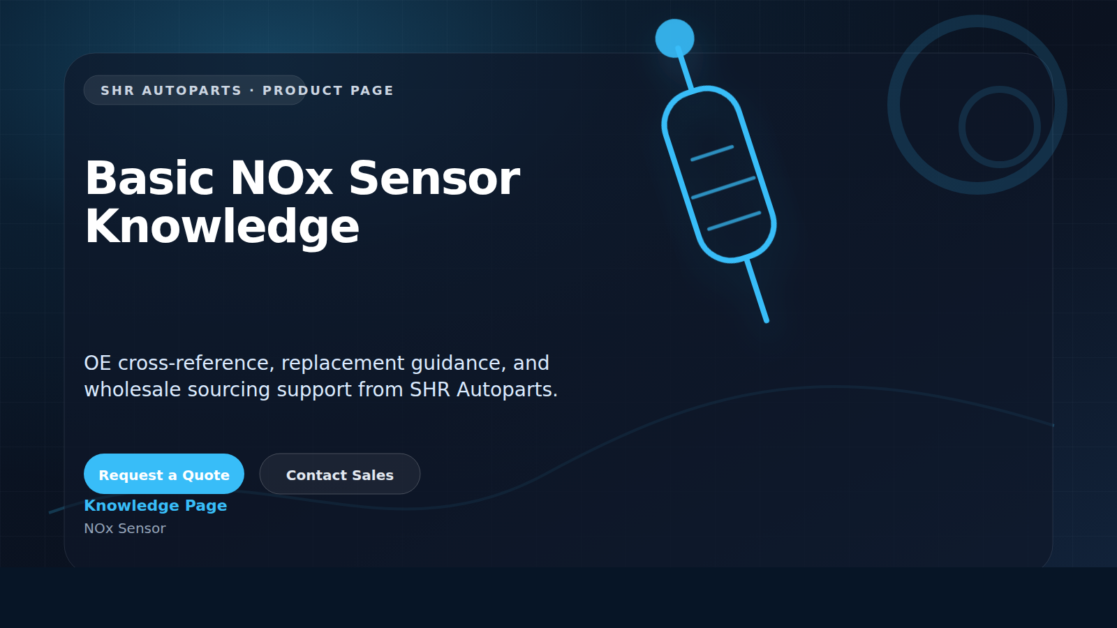 Basic NOx Sensor Knowledge technical visual for SHR Autoparts NOx Sensor B2B sourcing