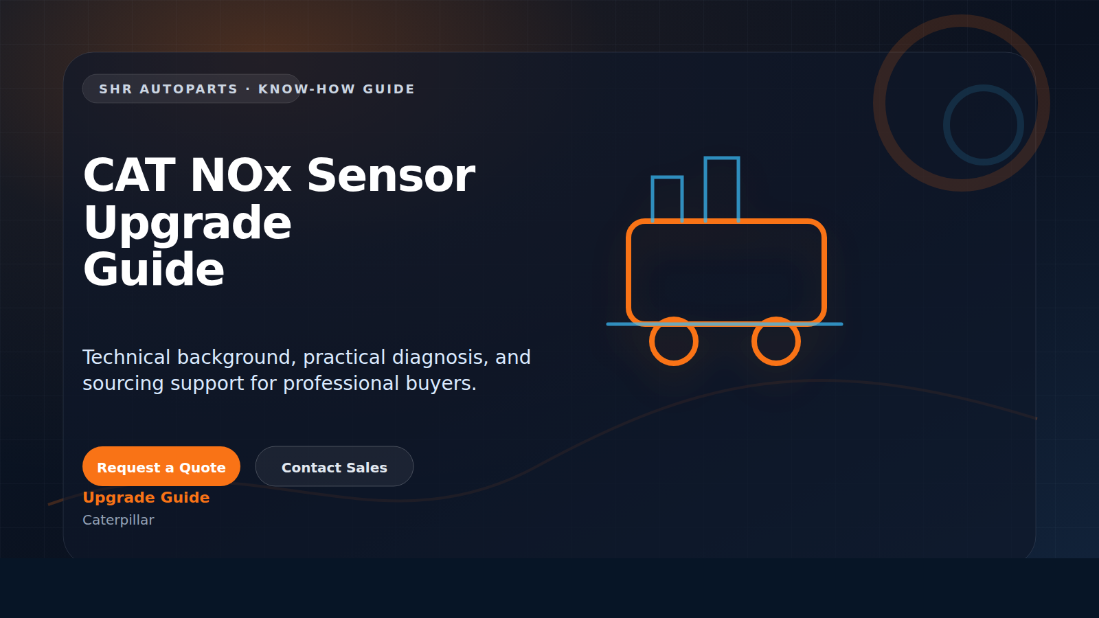 CAT NOx Sensor Upgrade Guide technical visual for SHR Autoparts Caterpillar B2B sourcing