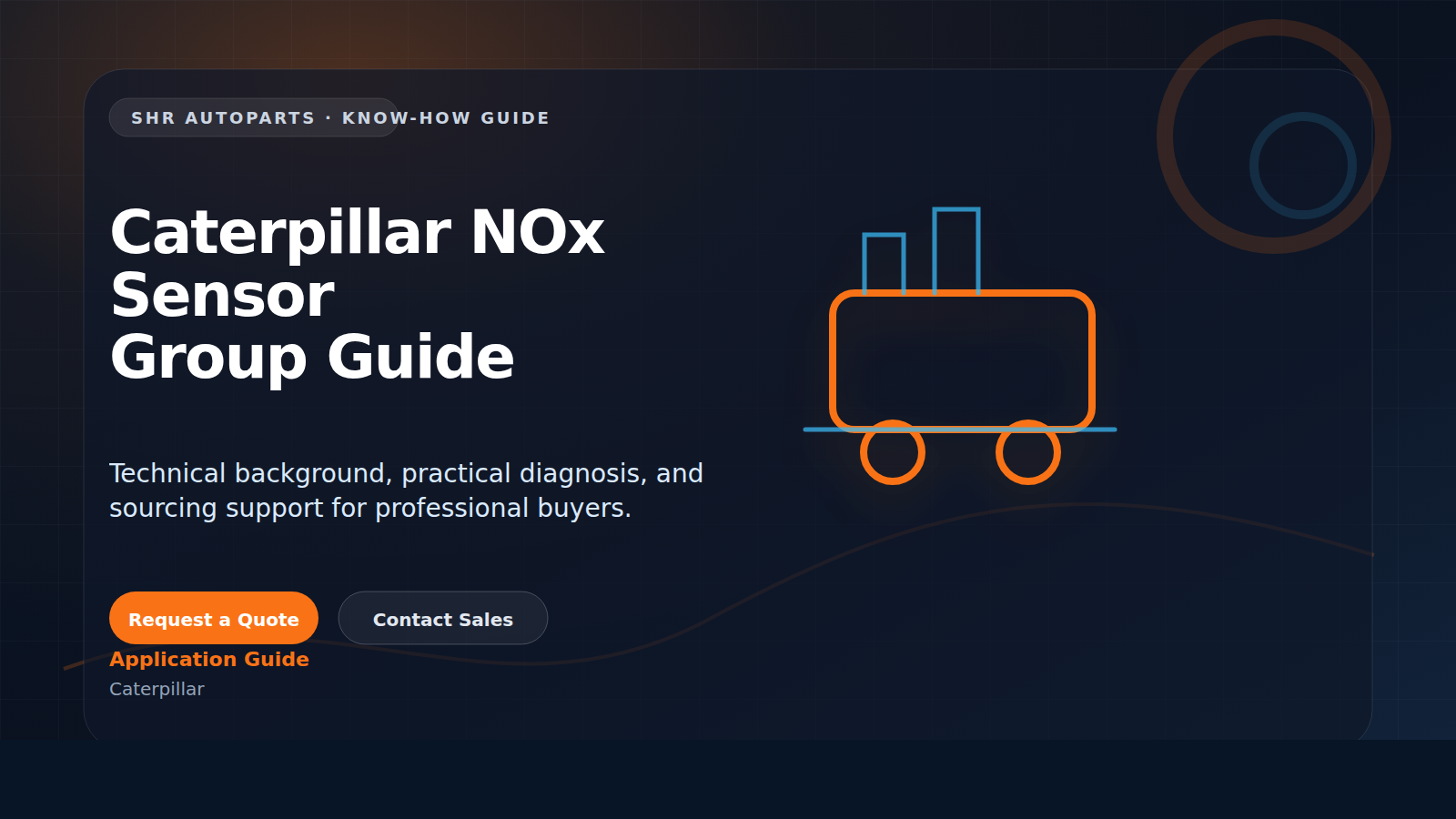 Caterpillar NOx Sensor Group Guide technical visual for SHR Autoparts Caterpillar B2B sourcing