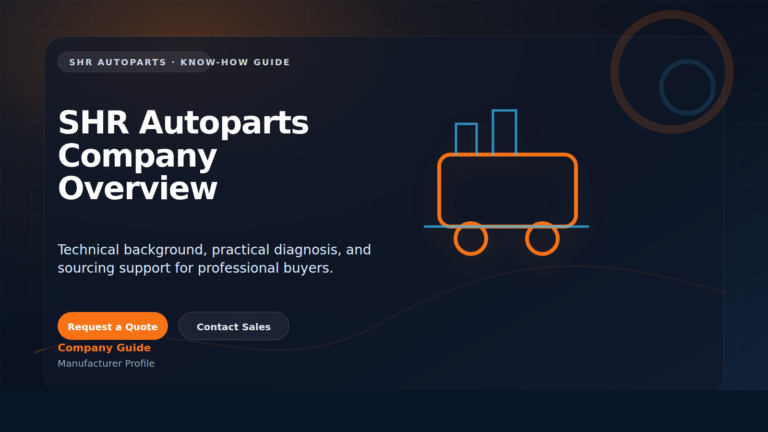 SHR Autoparts Company Overview technical visual for SHR Autoparts Manufacturer Profile B2B sourcing