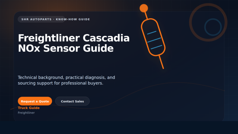 Freightliner Cascadia NOx Sensor Guide technical visual for SHR Autoparts Freightliner B2B sourcing