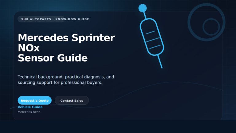 Mercedes Sprinter NOx Sensor Guide technical visual for SHR Autoparts Mercedes-Benz B2B sourcing