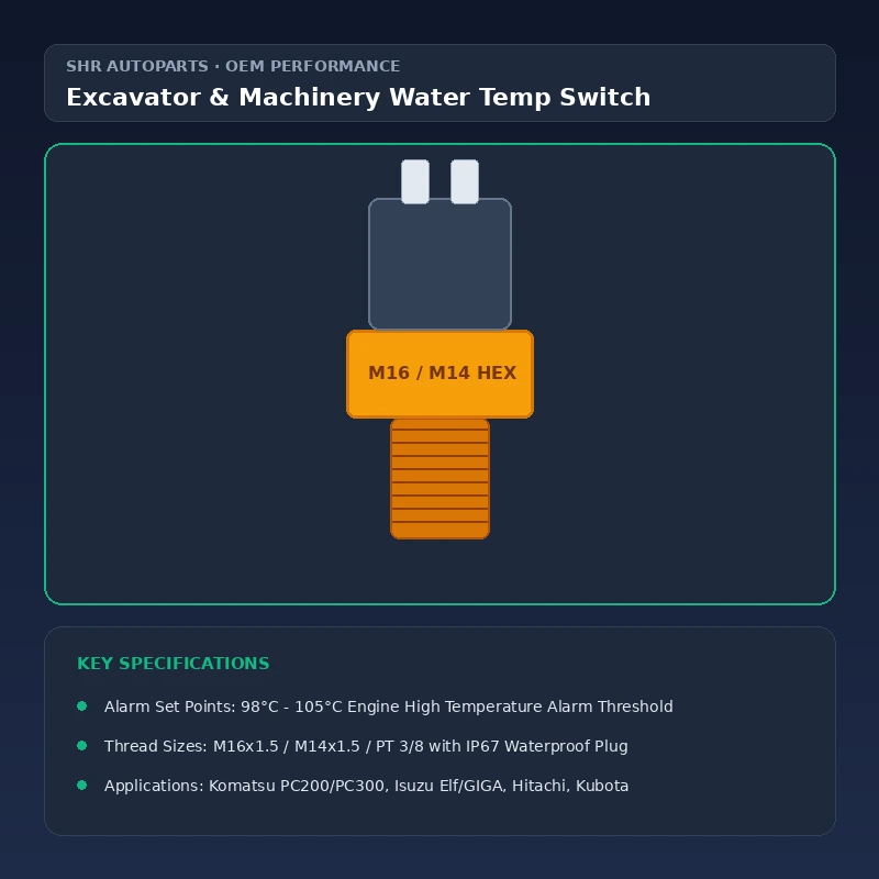 Excavator & Machinery Water Temp Switch