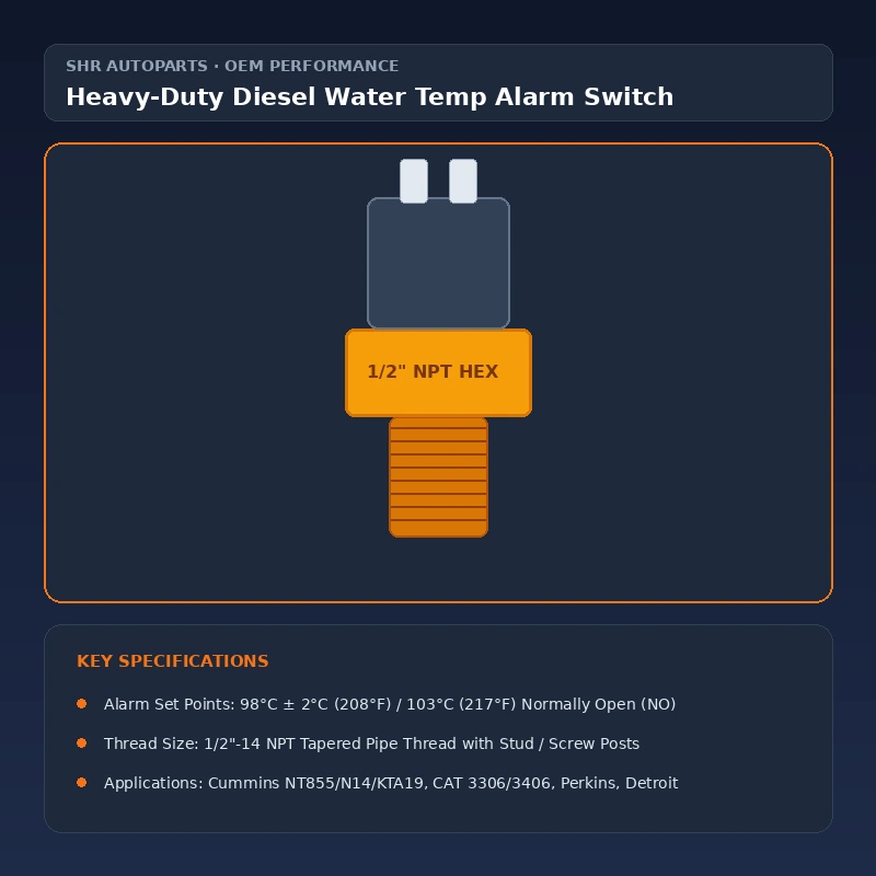 Heavy-Duty Diesel Water Temp Alarm Switch